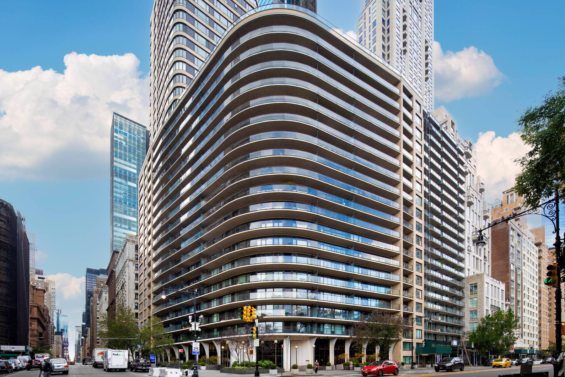 Building exterior at 200 Central Park South